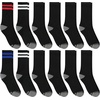 Hanes Men’s Socks, Active Cool X-temp Lightweight Moisture-wicking Cushioned Ankle, Crew and No Show, 12 and 14 Pair Packs(Black Stripe – Crew 14 Pair)