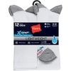 Hanes Men’s Socks, Active Cool X-temp Lightweight Moisture-wicking Cushioned Ankle, Crew and No Show, 12 and 14 Pair Packs(Crew – White)