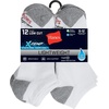 Hanes Men’s Socks, Active Cool X-temp Lightweight Moisture-wicking Cushioned Ankle, Crew and No Show, 12 and 14 Pair Packs(White – Low Cut 12 Pair)