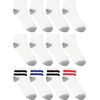 Hanes Men’s Socks, Active Cool X-temp Lightweight Moisture-wicking Cushioned Ankle, Crew and No Show, 12 and 14 Pair Packs(White Stripe – Ankle 14 Pair)