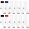 Hanes Men’s Socks, Active Cool X-temp Lightweight Moisture-wicking Cushioned Ankle, Crew and No Show, 12 and 14 Pair Packs(White Stripe – Crew 14 Pair)