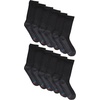 Hanes Men’s Socks, X-temp Cushioned Low Cut Socks, 12 & 14 Pair Packs(Black – Crew 12 Pair)