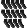 Hanes Men’s Socks, X-temp Cushioned Low Cut Socks, 12 & 14 Pair Packs(Black)