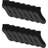Hanes Men’s Socks, X-temp Cushioned Low Cut Socks, 12 & 14 Pair Packs(Black)