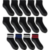 Hanes Men’s Socks, X-temp Cushioned Low Cut Socks, 12 & 14 Pair Packs(Black Stripe – Ankle 14 Pair)