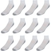 Hanes Men’s Socks, X-temp Cushioned Low Cut Socks, 12 & 14 Pair Packs(White)