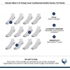 Hanes Men’s Socks, X-temp Cushioned Low Cut Socks, 12 & 14 Pair Packs(White)