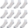 Hanes Men’s Socks, X-temp Cushioned Low Cut Socks, 12 & 14 Pair Packs(White)