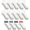Hanes Men’s Socks, X-temp Cushioned Low Cut Socks, 12 & 14 Pair Packs(White Stripe – Ankle 14 Pair)
