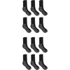 Hanes Men’s Work Socks, Cushioned Crew Socks, Moisture-wicking Socks & Odor Control, Black & White, 6 & 12 Pack Available(Black – 12 Pack)