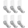 Hanes Men’s Work Socks, Cushioned Crew Socks, Moisture-wicking Socks & Odor Control, Black & White, 6 & 12 Pack Available(White)