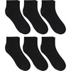 Hanes Unisex Plain White Socks Pack or Plain Black Socks Pack, Men’s, Women’s & Teen Sizes, Crew and Ankle 6-Packs(Black)