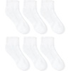 Hanes Unisex Plain White Socks Pack or Plain Black Socks Pack, Men’s, Women’s & Teen Sizes, Crew and Ankle 6-Packs(White)