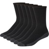 Hanes Men’s Crew & Over the Calf Socks Pack, Max Cushioned Moisture-wicking Stay Dry Socks, Athletic Socks, 6, 8 Or 12-pairs(Black/Grey Foot Bottom – 6 Pack)
