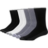 Hanes Men’s Crew & Over the Calf Socks Pack, Max Cushioned Moisture-wicking Stay Dry Socks, Athletic Socks, 6, 8 Or 12-pairs(White/Grey/Black – 8 Pack)