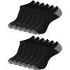 Hanes Men’s Socks, Active Cool X-temp Lightweight Moisture-wicking Cushioned Ankle, Crew and No Show, 12 and 14 Pair Packs(Black – No Show 12 Pair)