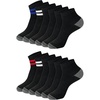 Hanes Men’s Socks, Active Cool X-temp Lightweight Moisture-wicking Cushioned Ankle, Crew and No Show, 12 and 14 Pair Packs(Black Stripe)