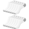 Hanes Men’s Socks, Active Cool X-temp Lightweight Moisture-wicking Cushioned Ankle, Crew and No Show, 12 and 14 Pair Packs(White – No Show 12 Pair)