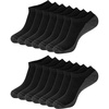 Hanes Men’s Socks, X-temp Cushioned Low Cut Socks, 12 & 14 Pair Packs(Black – No Show 14 Pair)