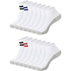 Hanes Men’s Socks, X-temp Cushioned Low Cut Socks, 12 & 14 Pair Packs(White Stripe – Ankle 14 Pair)