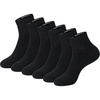 Hanes Unisex Plain White Socks Pack or Plain Black Socks Pack, Men’s, Women’s & Teen Sizes, Crew and Ankle 6-Packs(Black)