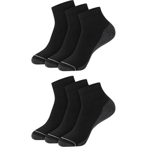 Hanes Men’s Crew Socks Pack, 8 Pairs, Max Cushion Moisture-wicking Ankle Socks for Men, Cushioned Ankle Length(Black/Grey – 6 Pack)