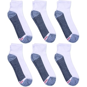 Hanes Men’s Crew Socks Pack, 8 Pairs, Max Cushion Moisture-wicking Ankle Socks for Men, Cushioned Ankle Length(White/Grey)