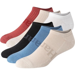 Hanes Men’s Originals Supersoft No Show Socks, Cushioned Socks, Shoe Sizes 6-12, 6-pairs(Beige/White/Red/Blue)