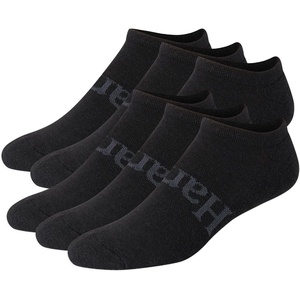 Hanes Men’s Originals Supersoft No Show Socks, Cushioned Socks, Shoe Sizes 6-12, 6-pairs(Black)
