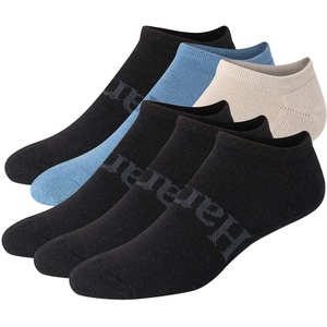 Hanes Men’s Originals Supersoft No Show Socks, Cushioned Socks, Shoe Sizes 6-12, 6-pairs(Blue/Beige/Black)