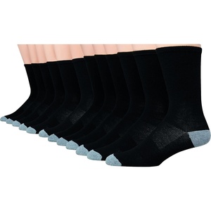 Hanes Men’s Socks, Active Cool X-temp Lightweight Moisture-wicking Cushioned Ankle, Crew and No Show, 12 and 14 Pair Packs(Black – Crew 12 Pair)