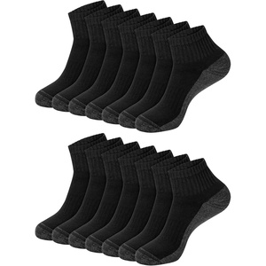 Hanes Men’s Socks, X-temp Cushioned Low Cut Socks, 12 & 14 Pair Packs(Black)