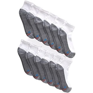 Hanes Men’s Socks, X-temp Cushioned Low Cut Socks, 12 & 14 Pair Packs(White – Ankle 12 Pair)
