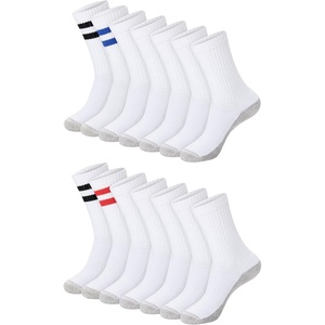 Hanes Men’s Socks, X-temp Cushioned Low Cut Socks, 12 & 14 Pair Packs(White Stripe – Crew 14 Pair)