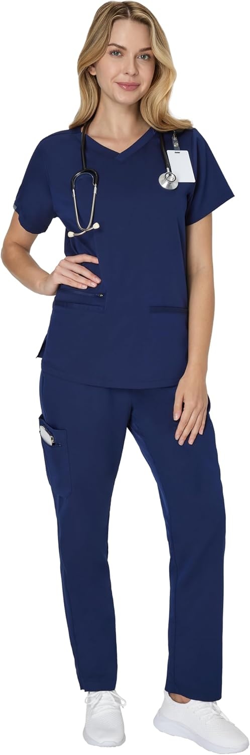 image:imageHanes Womens Scrub Pants Comfort Fit Healthcare Pants for Women MoistureWicking Medical ScrubsAthletic Navy