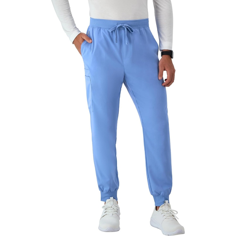 image:imageHanes Mens Scrubs Healthcare Joggers Scrub Joggers for Men MoistureWicking amp Odor Control Multiple PocketsCeil Blue 2