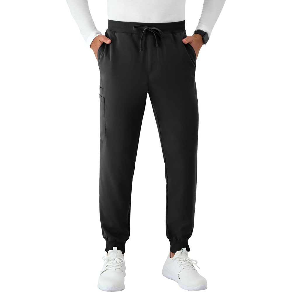 image:imageHanes Mens Scrubs Healthcare Joggers Scrub Joggers for Men MoistureWicking amp Odor Control Multiple PocketsNew Ebony