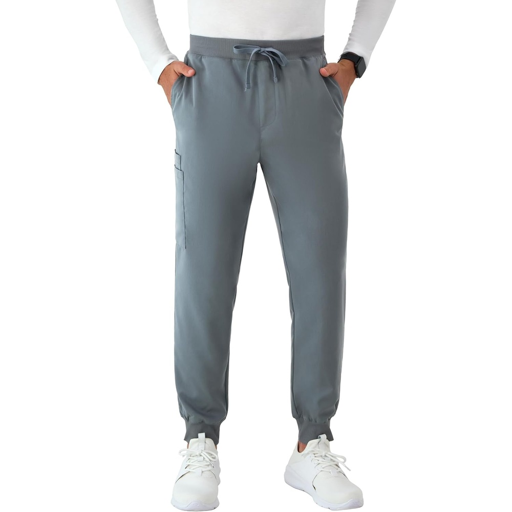 image:imageHanes Mens Scrubs Healthcare Joggers Scrub Joggers for Men MoistureWicking amp Odor Control Multiple PocketsSlate Grey