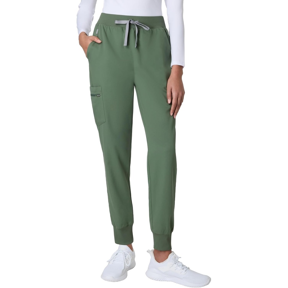 image:imageHanes Womens Scrub Joggers Comfort Fit Healthcare Pants for Women MoistureWicking Medical Scrubs with Odor ControlGreen Moss