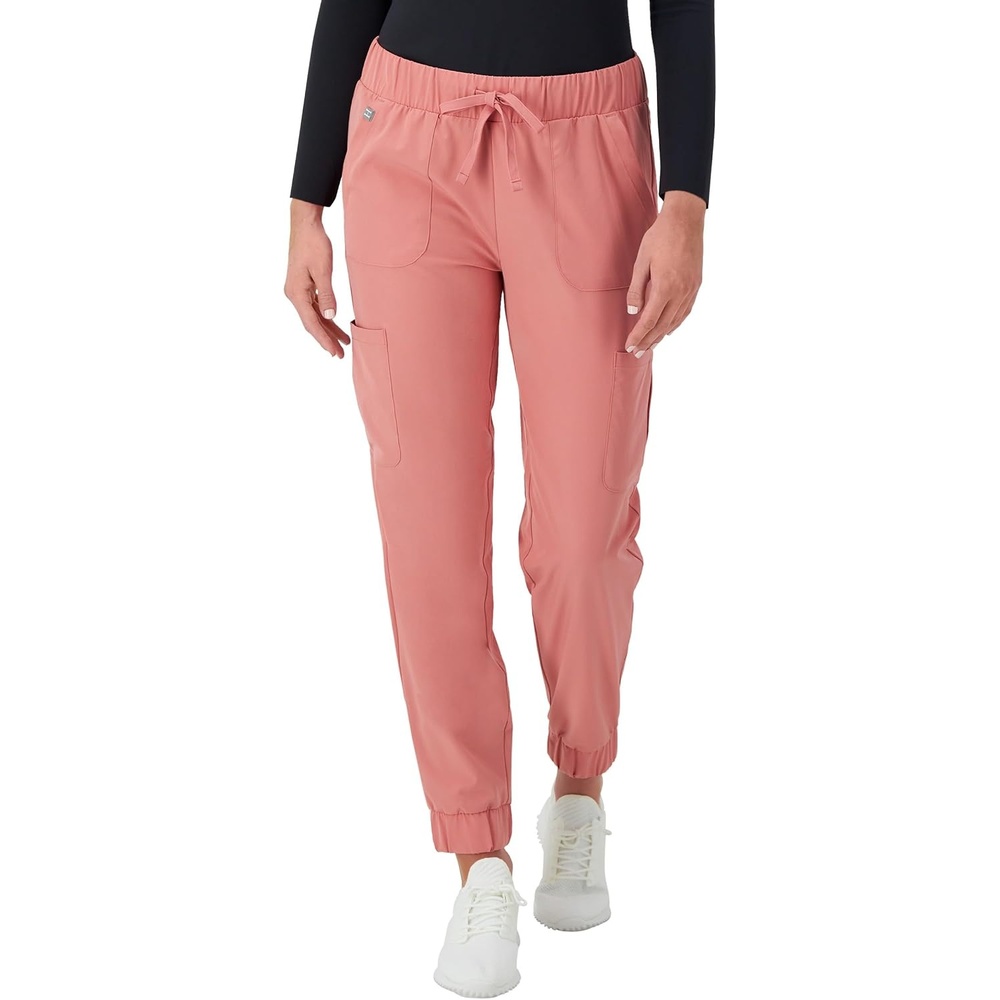 image:imageHanes Womens Scrubs Cargo Joggers Healthcare Scrub Joggers for Women Moisture WickingRose Ranch Pink