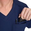 Hanes Men’s Scrub Top – Comfort Fit Healthcare Top with Chest Pocket(Athletic Navy)