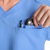Hanes Men’s Scrub Top – Comfort Fit Healthcare Top with Chest Pocket(Ceil Blue 2)
