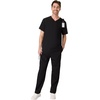 Hanes Men’s Scrub Top – Comfort Fit Healthcare Top with Chest Pocket(New Ebony)