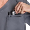 Hanes Men’s Scrub Top – Comfort Fit Healthcare Top with Chest Pocket(Slate Grey)