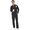 Hanes Men’s Scrubs Healthcare Jacket, Zip-up Scrub Jacket for Men, Moisture-wicking & Odor Control(New Ebony)
