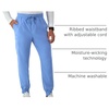 Hanes Men’s Scrubs Healthcare Joggers, Scrub Joggers for Men, Moisture-Wicking & Odor Control, Multiple Pockets(Ceil Blue 2)