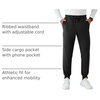 Hanes Men’s Scrubs Healthcare Joggers, Scrub Joggers for Men, Moisture-Wicking & Odor Control, Multiple Pockets(New Ebony)