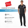 Hanes Men’s Scrubs Healthcare Pants, Scrub Pants for Men, Moisture-Wicking & Odor Control, 5 Pockets(New Ebony)