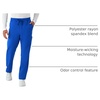 Hanes Men’s Scrubs Healthcare Pants, Scrub Pants for Men, Moisture-Wicking & Odor Control, 5 Pockets(Royal Blue)