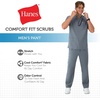 Hanes Men’s Scrubs Healthcare Pants, Scrub Pants for Men, Moisture-Wicking & Odor Control, 5 Pockets(Slate Grey)
